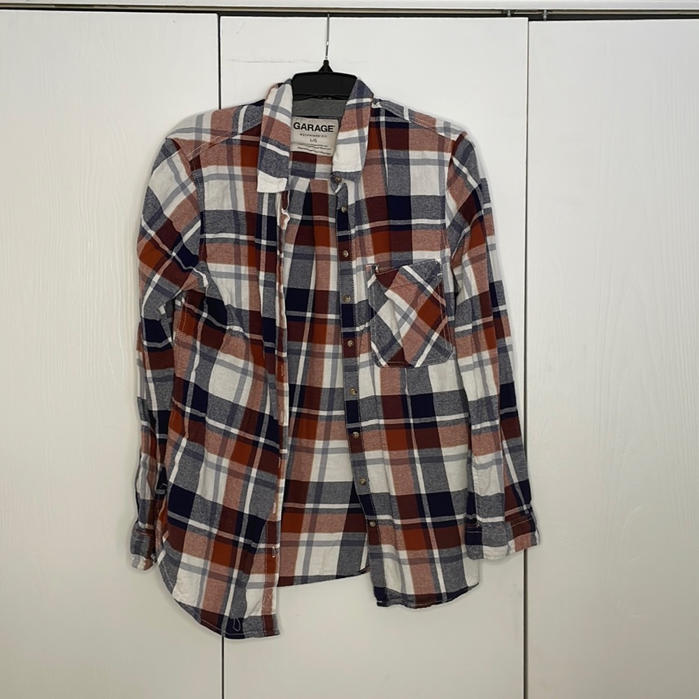 Garage plaid button down